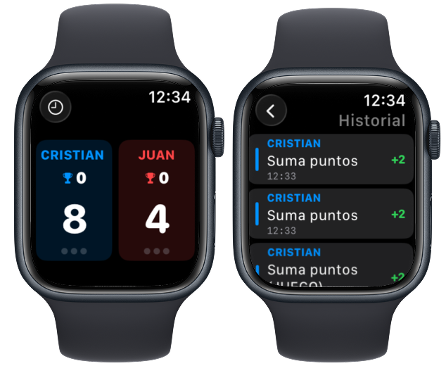MusCounter en Apple Watch